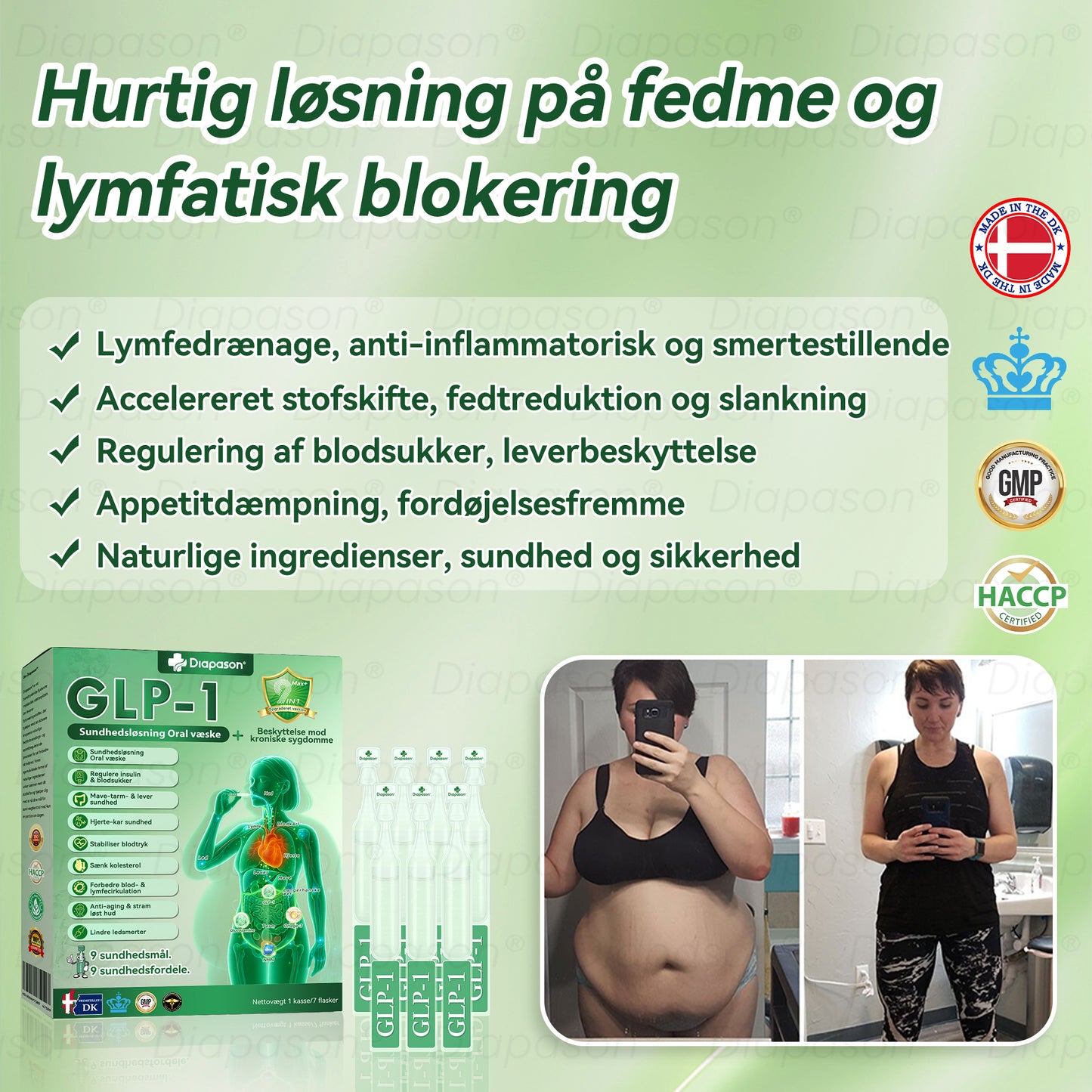 Officiel Butik | Diapason® GLP-1 9 I 1 Sundhedsløsning Oral Væske 🌿 Formel til beskyttelse mod kronisk sygdom ✌️